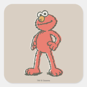 Adesivo Quadrado Elmo Vintage