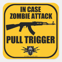 Em caso de ataque Zombie Sticker