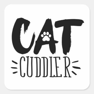 Adesivo Quadrado Em fotos de gatos estéticos de Cuddler Happy Cudle