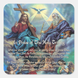 Adesivo Quadrado Em louvor da trindade