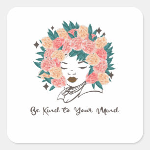 Adesivo Quadrado Em maio, Vestimos a Consciência Mental Verde