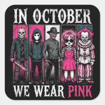 Em Outubro Nós Usamos Rosa Personagens de Hallowee