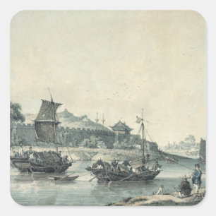 Adesivo Quadrado Em um dos rios de China