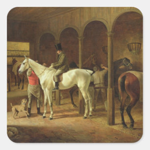 Adesivo Quadrado Em um Estável