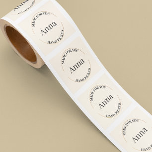 Adesivo Quadrado Embalado e centralizado