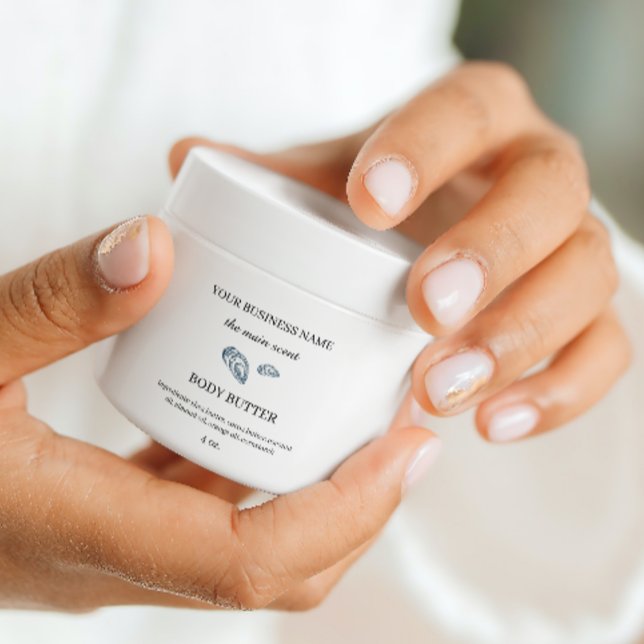 Adesivo Quadrado Embalagem cosmética para manteiga de corpo mínimo  (Criador carregado)