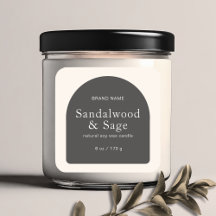 Embalagem de produtos minimalistas de velas modern