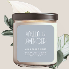 Adesivo Quadrado Embalagem de velas de cosméticos minimalistas mode