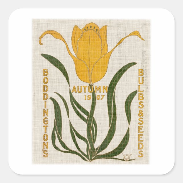 Adesivo Quadrado Embalagens de sementes de flores I (Frente)