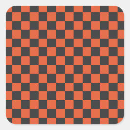Adesivo Quadrado Ember and ash checkerboard pattern