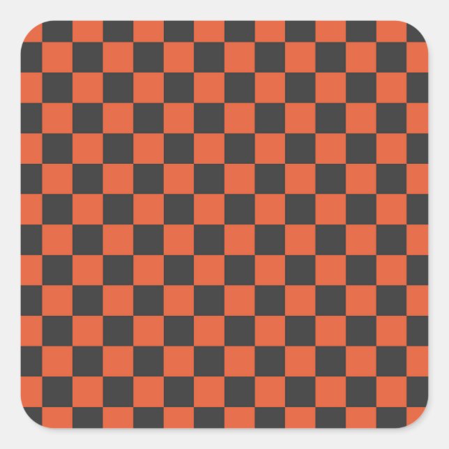 Adesivo Quadrado Ember and ash checkerboard pattern (Frente)