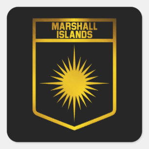 Adesivo Quadrado Emblem das Ilhas Marshall