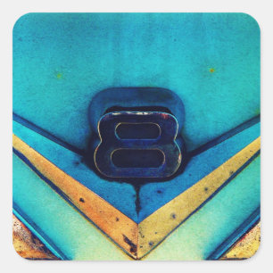 Adesivo Quadrado Emblem do motor Gritty V8