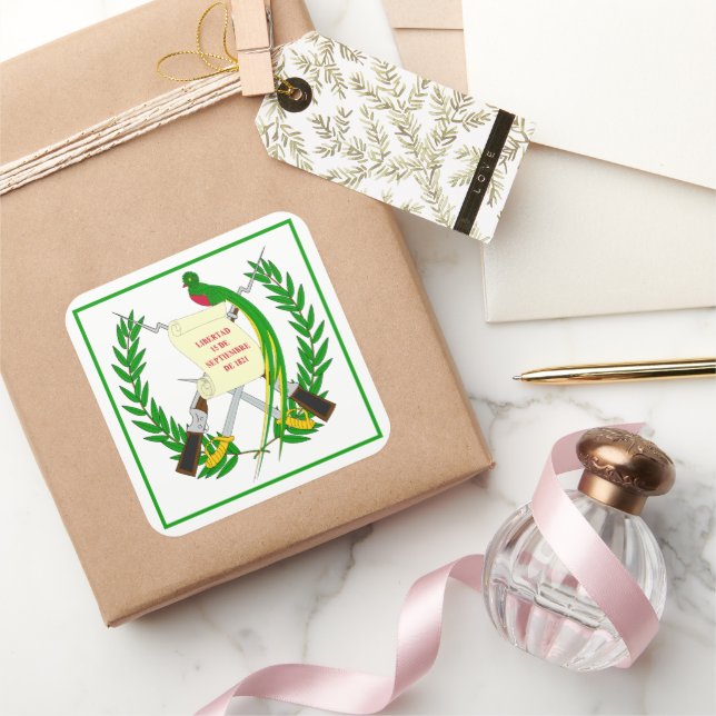 adesivo quadrado emblem guatemala (Presentear)