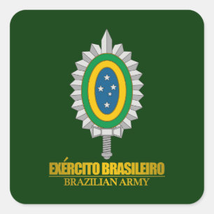 Adesivo Quadrado Emblema brasileiro do exército