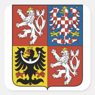 Adesivo Quadrado emblema czech