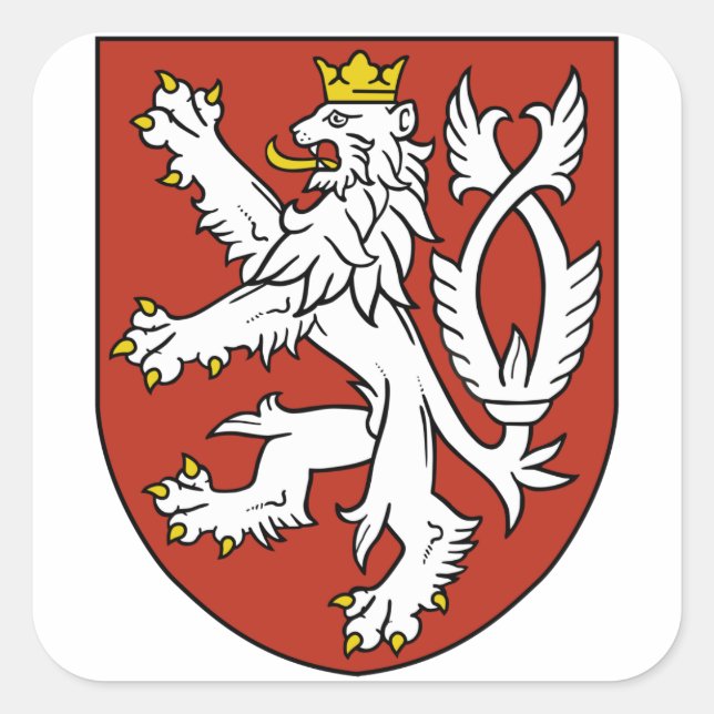 Adesivo Quadrado emblema da boêmia (Frente)