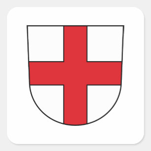 Adesivo Quadrado emblema da cidade de Freiburg Breisgau Alemanha sí