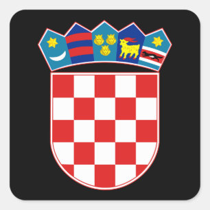 Adesivo Quadrado emblema da croácia