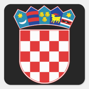 Adesivo Quadrado emblema da croácia