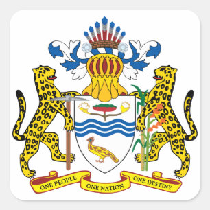 Adesivo Quadrado emblema da guyana