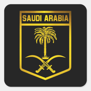 Adesivo Quadrado Emblema de Arábia Saudita