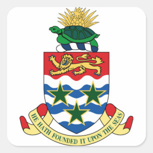 Adesivo Quadrado emblema de Cayman Islands