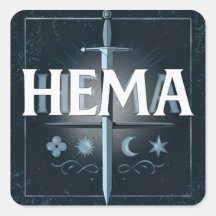 Emblema de Espada Medieval HEMA – Estilo Grafite A