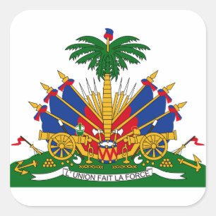 Adesivo Quadrado emblema de haiti