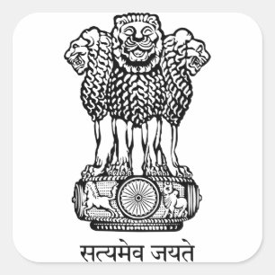 Adesivo Quadrado emblema de india