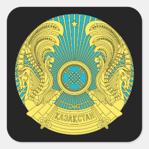 Adesivo Quadrado emblema de kazakhstan