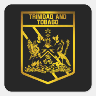 Adesivo Quadrado Emblema de Trinidad and Tobago