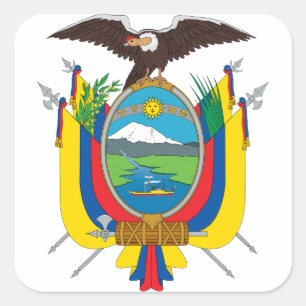 Adesivo Quadrado emblema do equador