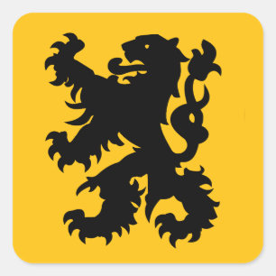 Adesivo Quadrado Emblema do Leão Flamengo