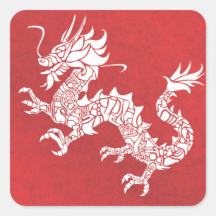 Adesivo Quadrado Emblema do Totalidade Animal da Aguardente de Drag