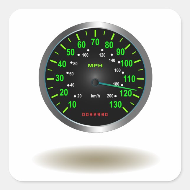 Adesivo Quadrado Emblema legal do velocímetro (Frente)