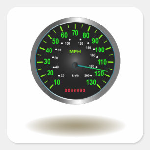 Adesivo Quadrado Emblema legal do velocímetro