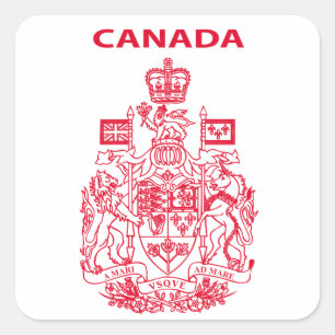 Adesivo Quadrado emblema nacional do Canadá