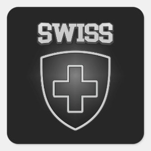 Adesivo Quadrado Emblema suíço