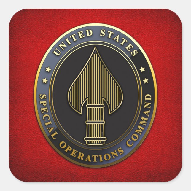 Adesivo Quadrado Emblema USSOCOM (Frente)