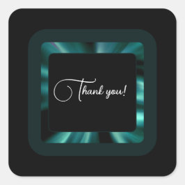 Adesivo Quadrado Emerald Green Floral - Moderno Obrigado Design