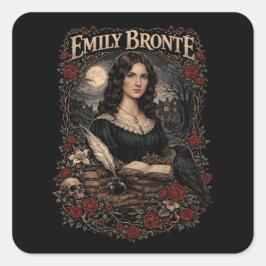 Adesivo Quadrado Emily Brontë