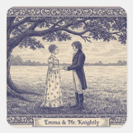 Adesivo Quadrado Emma & Mr. Knightley
