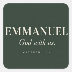 Adesivo Quadrado EMMANUEL Mateus 1:23 Natal