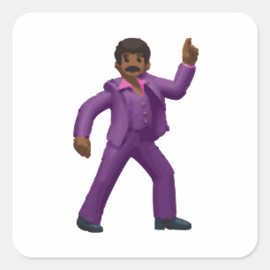 Adesivo Quadrado Emoji Dancing Man
