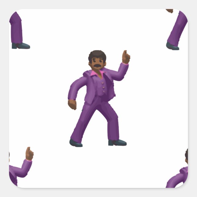 Adesivo Quadrado Emoji Dancing Man (Frente)
