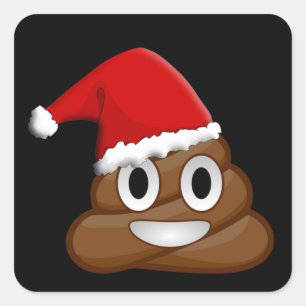 Adesivo Quadrado Emoji do tombadilho do Natal