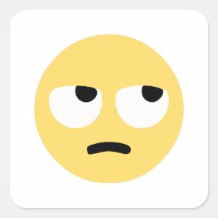 Adesivo Quadrado emoji eye roll