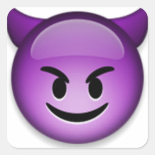 Adesivo Quadrado Emoji impertinente enfrenta