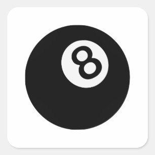 Adesivo Quadrado emoji oito bolas